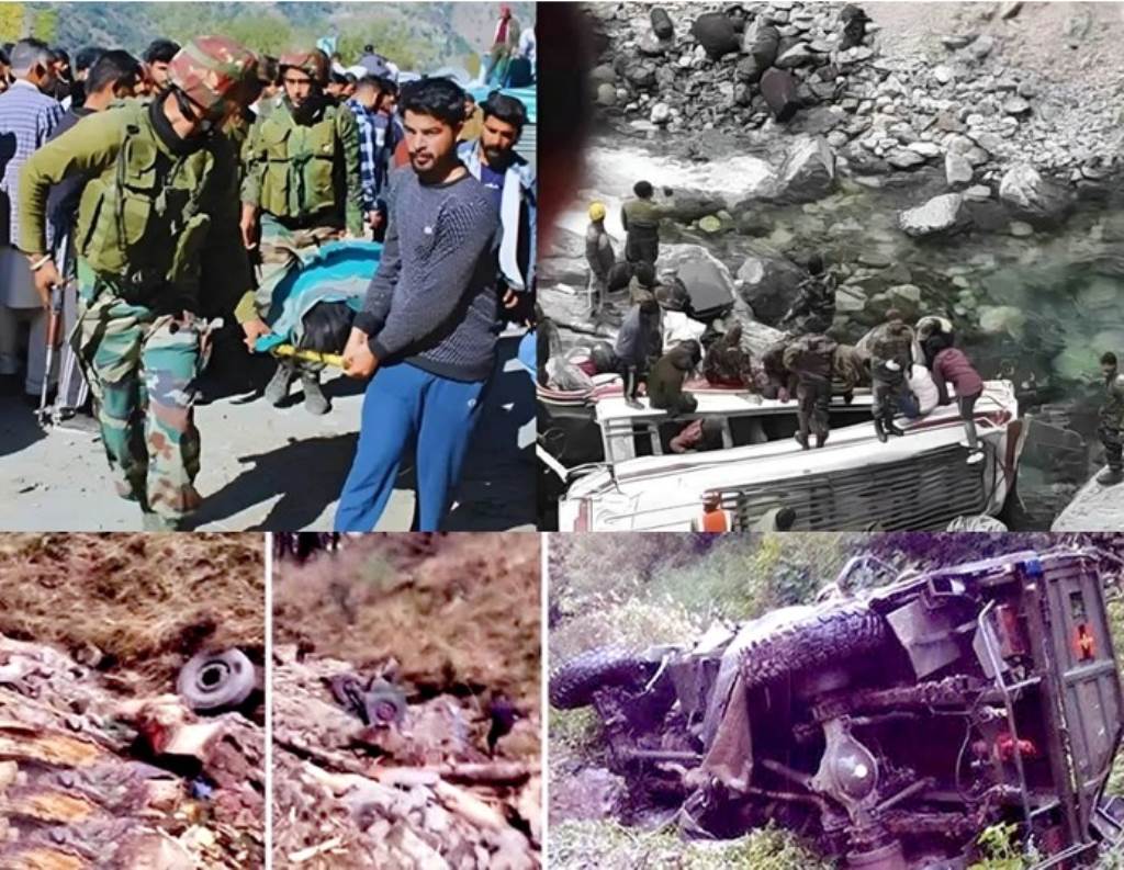 Army vehicle falls into gorge in Doda ten soldiers martyred condition of many of the injured critical referred to Udhampur military hospital